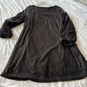 Black Sequin Dress